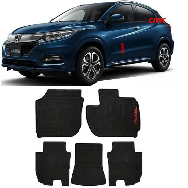 Honda Vezel Rubber Floor Mat Black Model 2014-2020 1