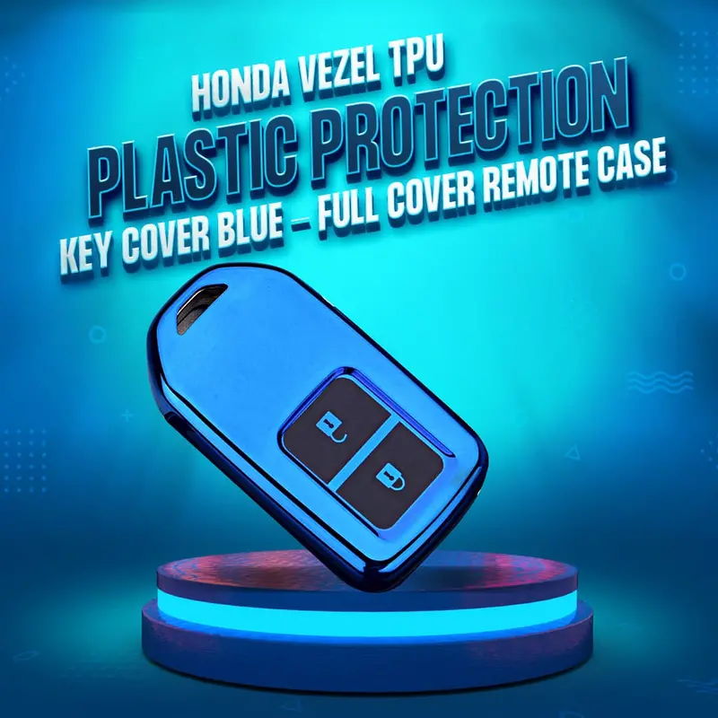 Honda Vezel Tpu Plastic Protection Key Cover Blue 2013 - 2025 - Full Cover Remote Case Keyless Protector Jacket 1
