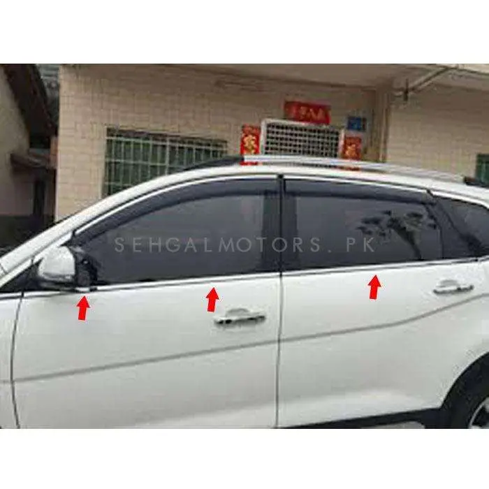 Honda Vezel Window Chrome Weather Strips 6 Pcs 2
