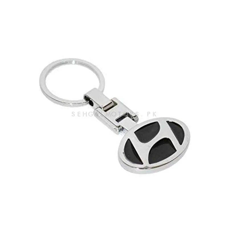 Hyundai Black Metal Keychain Keyring 2
