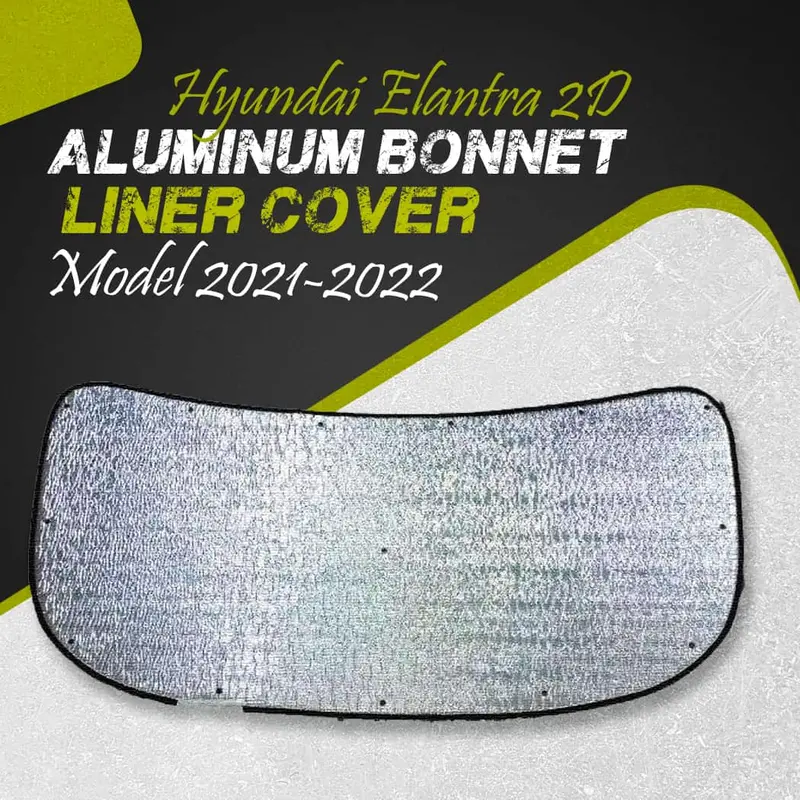 Hyundai Elantra 2D Aluminum Bonnet Liner Cover 2021 - 2024 - Protector Lid Garnish Bonnet Namda 1