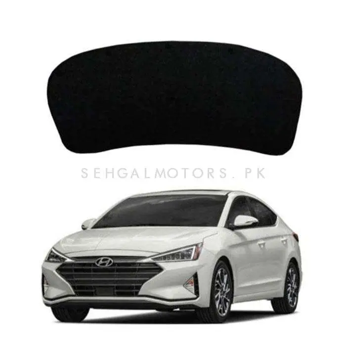 Hyundai Elantra 2D Black Bonnet Liner Cover 2021 - 2024 - Protector Lid Garnish Bonnet Namda 2