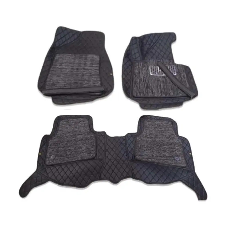 Hyundai Elantra 9D Floor Mat Black With Black Grass 3Pcs Model 2021-2022 1