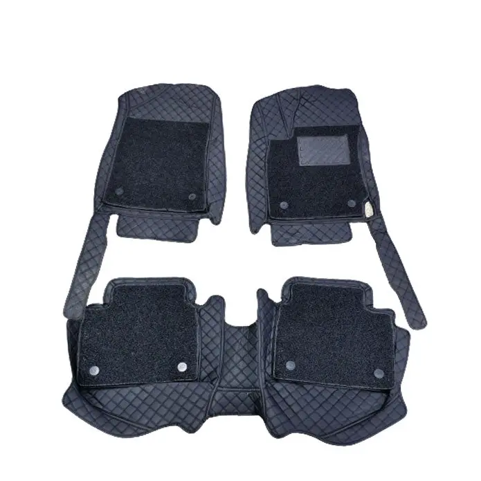 Hyundai Elantra 9D Floor Mats 3 Pcs 2021 - 2024 - Mix Thread Black With Black Grass 2