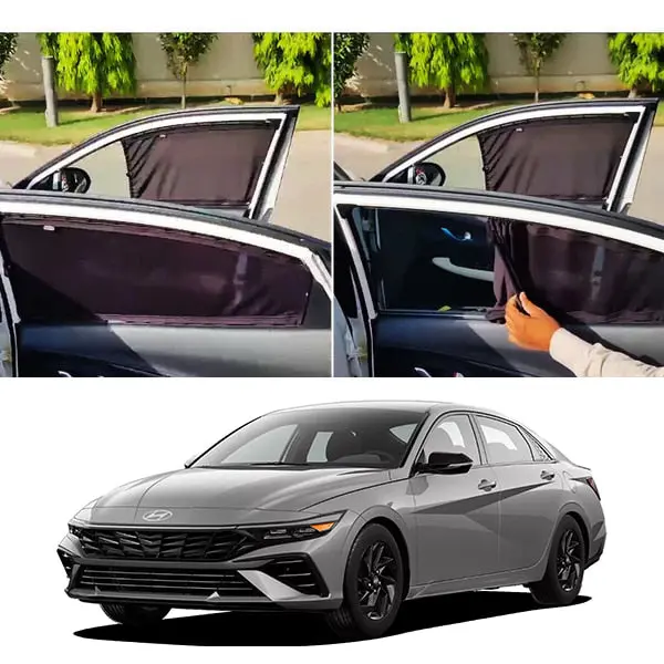 Hyundai Elantra Custom Fit Retractable Curtains 2025 - 2026 - - Sunshades - Parda 1