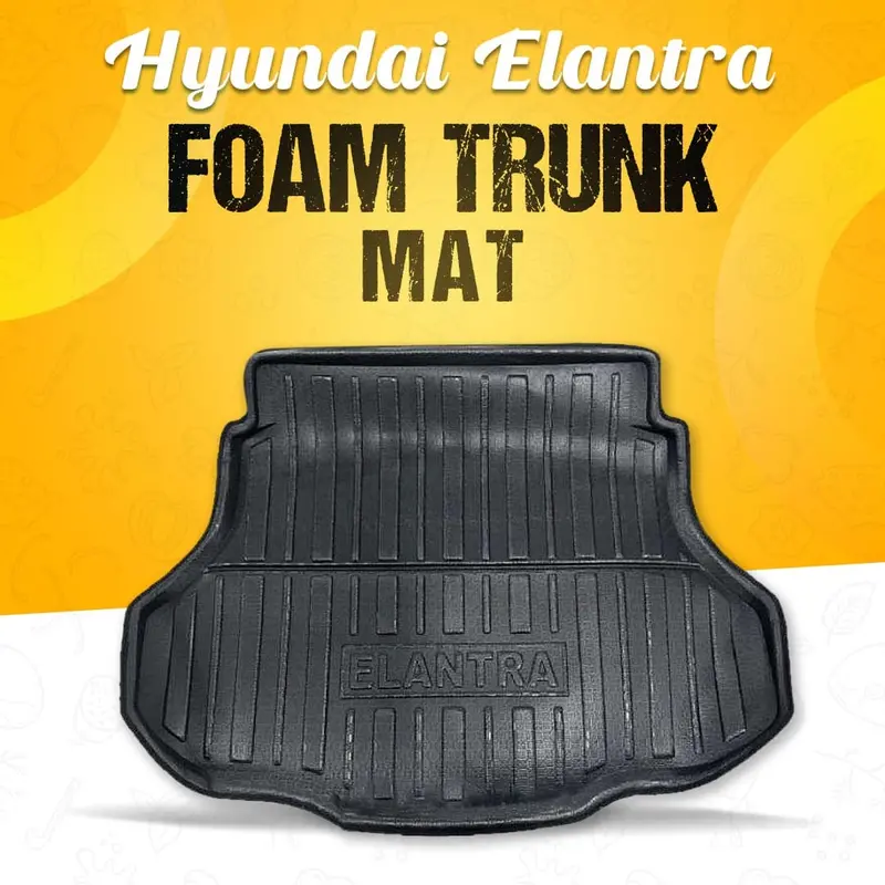 Hyundai Elantra Foam Trunk Mat Mix Design 2021 - 2024 - Cargo Boot Liner Diggi Protection Tray Cover 1