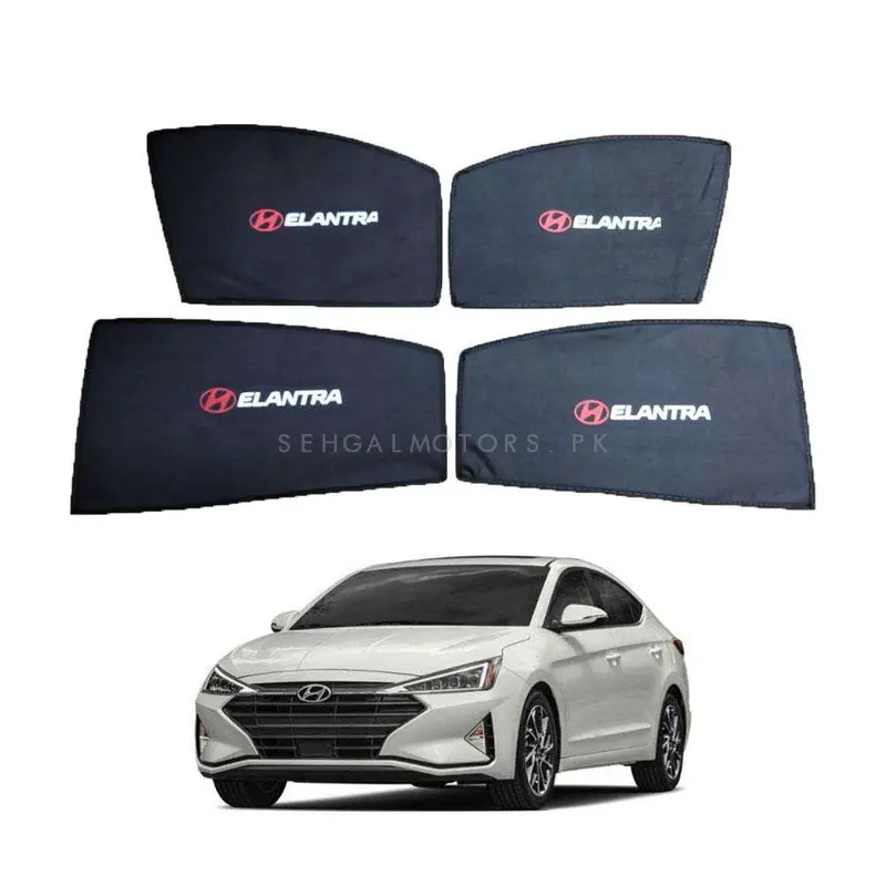 Hyundai Elantra Foldable & Flexible  Sunshade With Logo 2021 - 2024 - Side Sun Shade 1