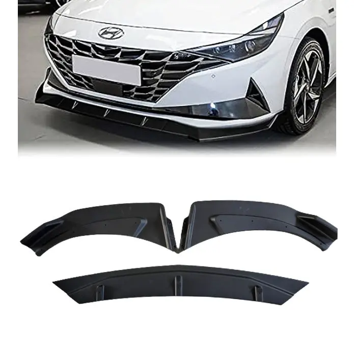 Hyundai Elantra Front Lip Mattee Black 2021 - 2024 1