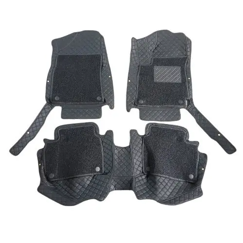 Hyundai Elantra Hybrid 9D Floor Mats Black With Black Grass 3 Pcs 2025 - 2026 2