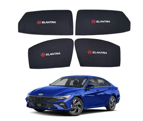 Hyundai Elantra Hybrid Foldable Flexible Sunshade With Logo 2025 - 2026 1