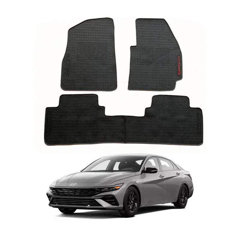 Hyundai Elantra Hybrid Rubber Floor Mats Model 2025 1