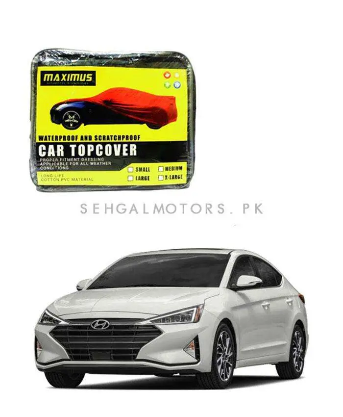 Hyundai Elantra Maximus Non Woven Car Top Cover 2021 - 2024 - - Scratchproof And Waterproof - Without Belt 1