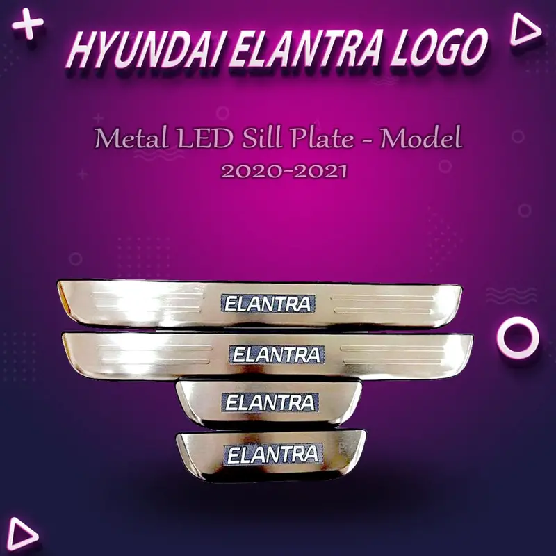 Hyundai Elantra Metal Led Sill Plate 2021 - 2024 1