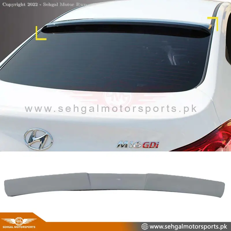 Hyundai Elantra Roof Spoiler Unpainted (Fiber) Model 2021-2023 1