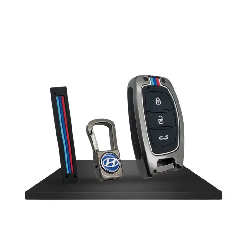 Hyundai Elantra Zinc Metal Key Cover Model 2021-2022 1