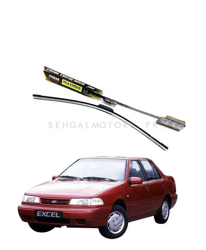 Hyundai Excel Maximus Premium Silicone Wiper Blades - Model 1989 - 1994 1