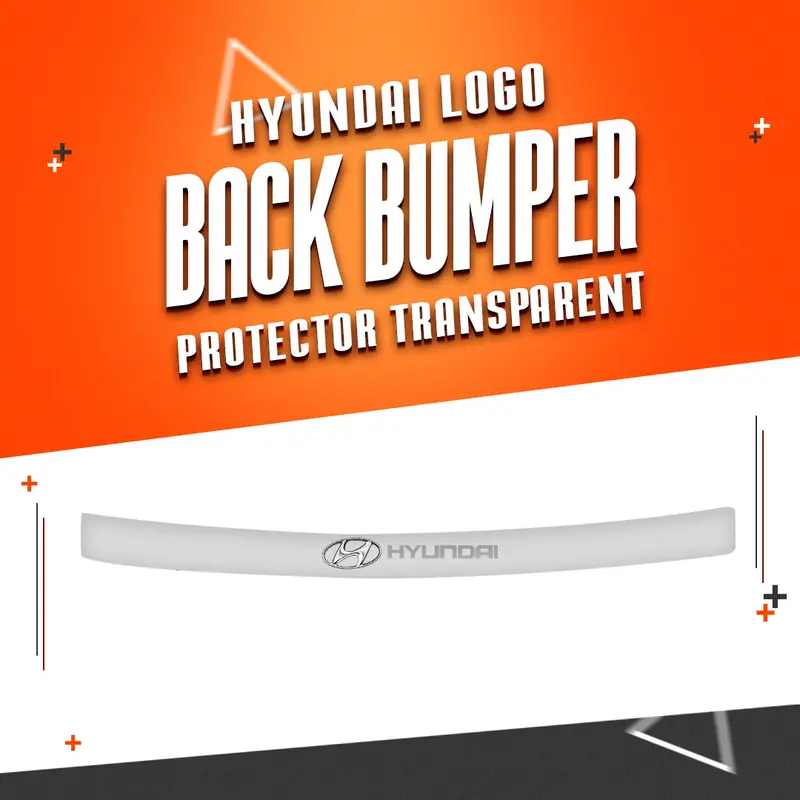 Hyundai Logo Back Bumper Protector Transparent 1