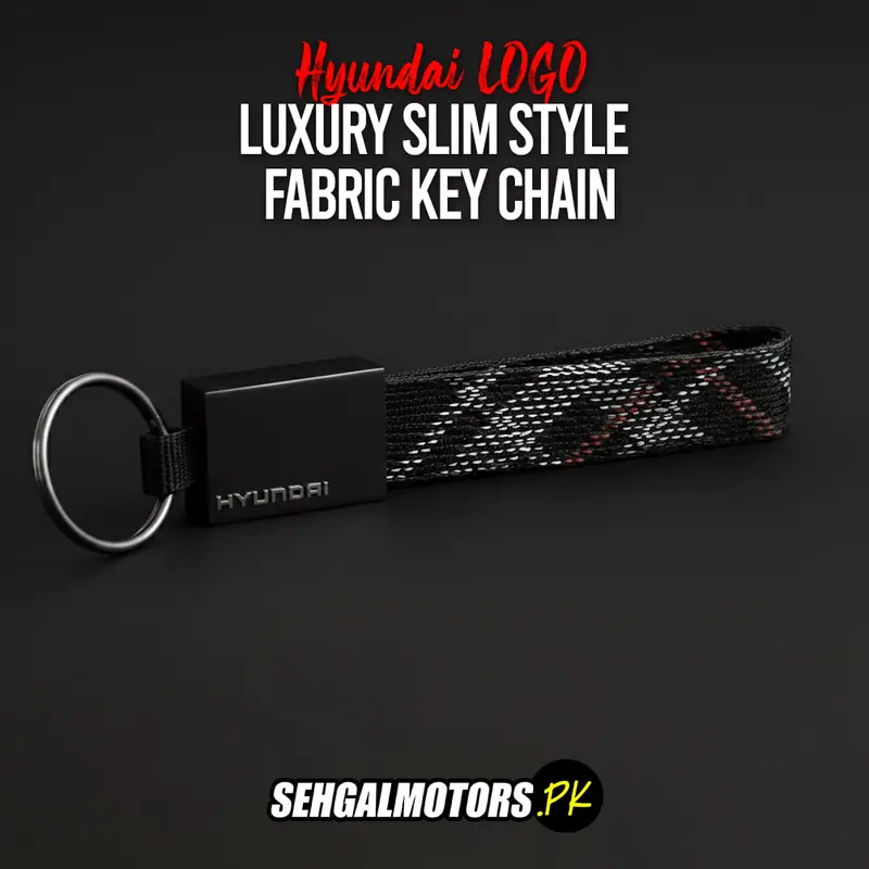 Hyundai Logo Luxury Slim Style Fabric Keychain 1