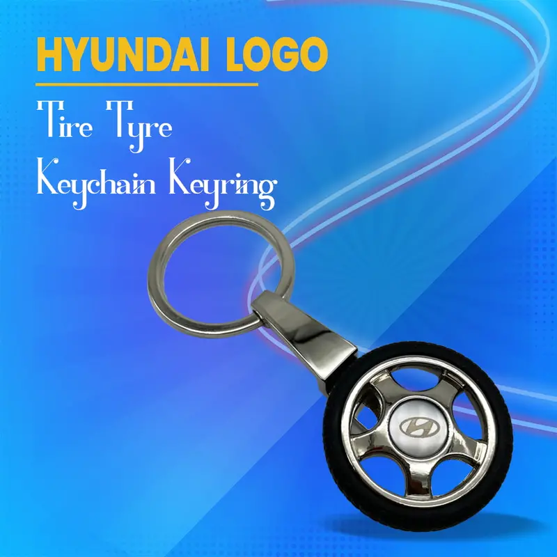 Hyundai Logo Tire Tyre Keychain Keyring 1