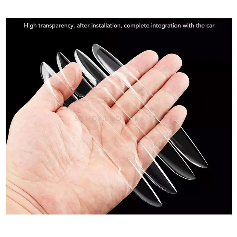 Hyundai Logo Transparent Door Guards - Edge Protection Anti-Scratch Buffer Strip 2