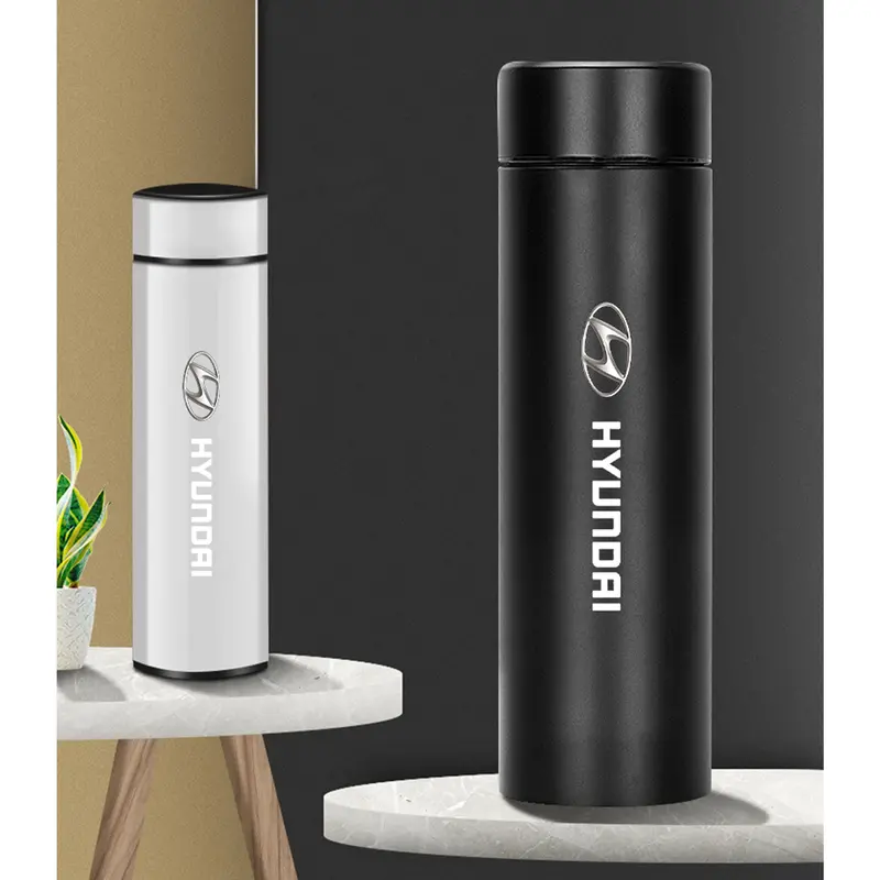 Hyundai Logo Vacuum Flask Led Temperature Display Multi Color 2