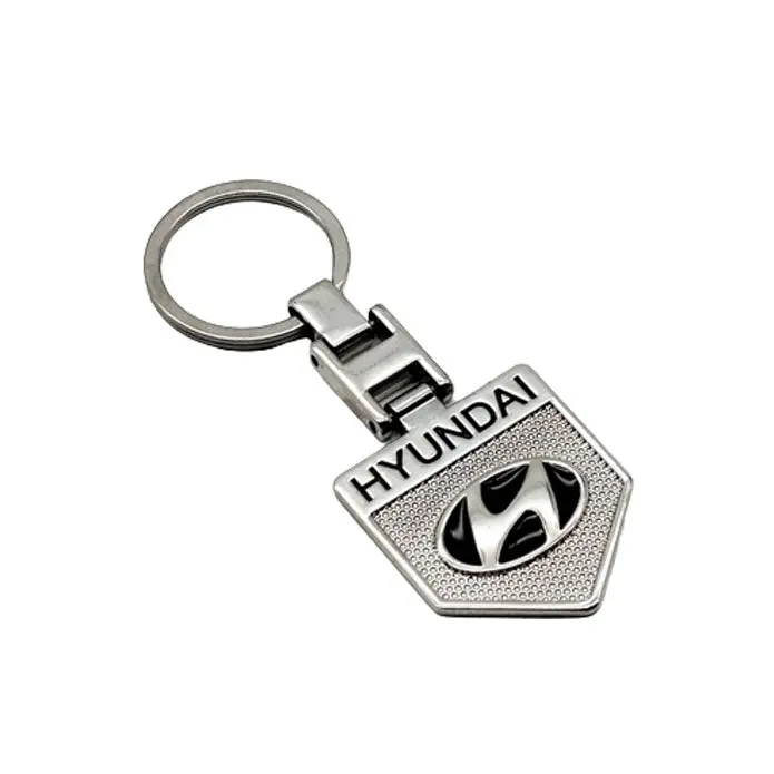Hyundai Metal Keychain Keyring Badge Style - Chrome 2