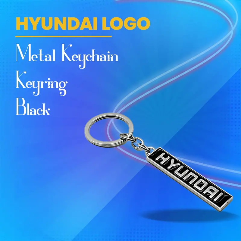 Hyundai Metal Keychain Keyring - Black 1