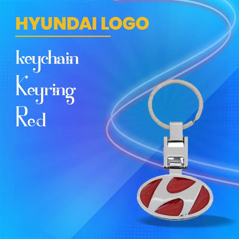 Hyundai Metal Keychain Keyring - Red 1