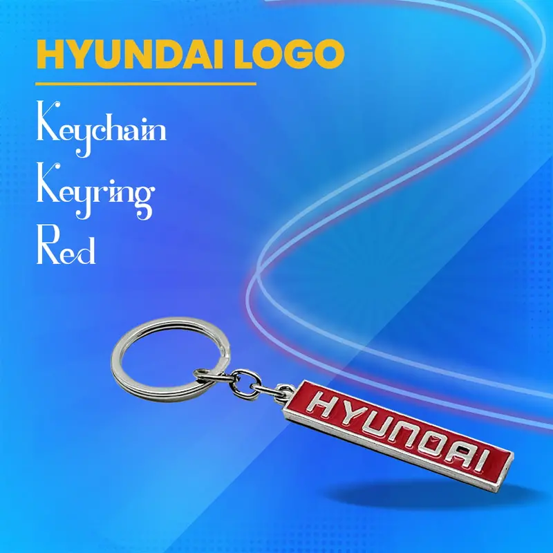 Hyundai Metal Keychain Keyring - Red 1