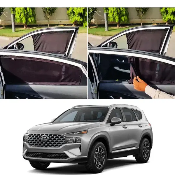 Hyundai Santa Fe Custom Fit Retractable Curtains 2025-2026 - - Sunshades - Parda 1