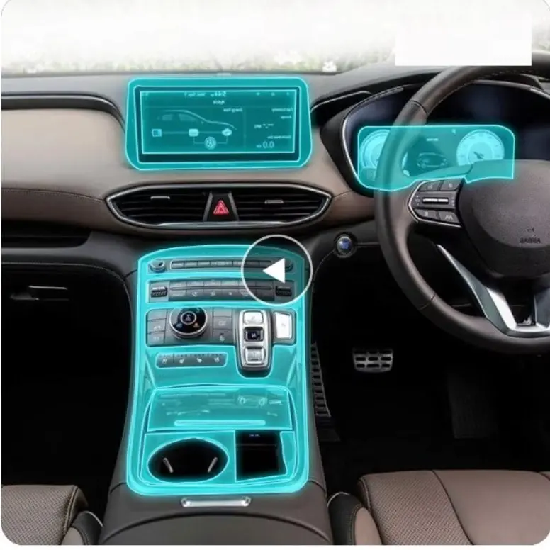 Hyundai Santa Fe Interior Ppf Tpu Sheets - Model 2019-2023 - Paint Protection Film 2