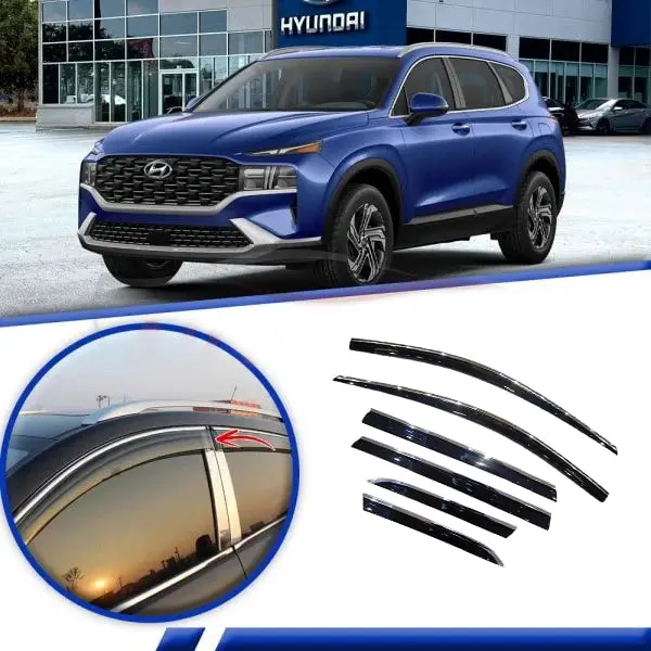 Hyundai Santa Fe Maximus Txr Air Press Sun Visor With Chrome 6 Pcs 2018 - 2024 2