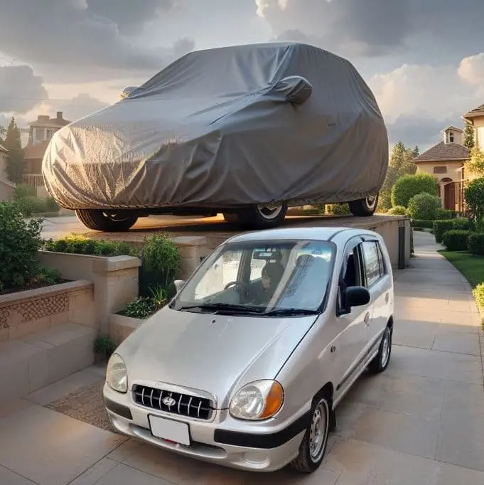 Hyundai Santro Maximus Non Woven Car Top Cover 2003 - 2014 - - Scratchproof And Waterproof 1