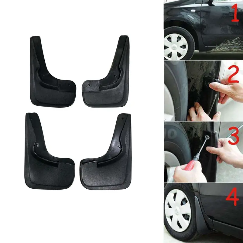 Hyundai Santro Mud Flaps 4 Pcs 2003 - 2014 - Car Mudguard | Fender Mud Flaps | Splash Guards 2