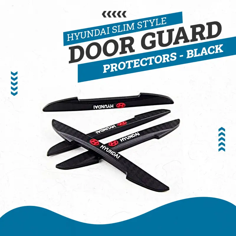 Hyundai Slim Style Door Guard Protectors - Black - Edge Protection Anti-Scratch Buffer Strip 1