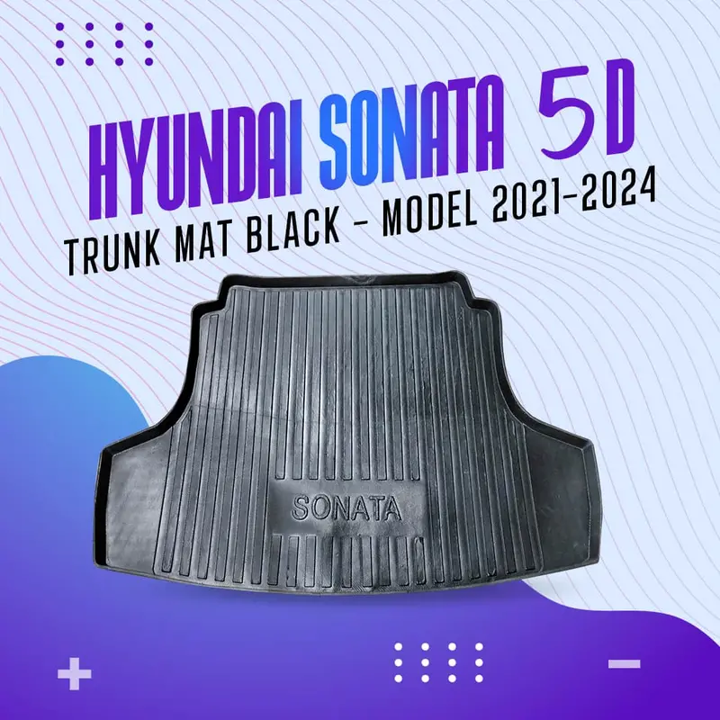 Hyundai Sonata 5D Tpe Trunk Mat Black 2021 - 2024 1