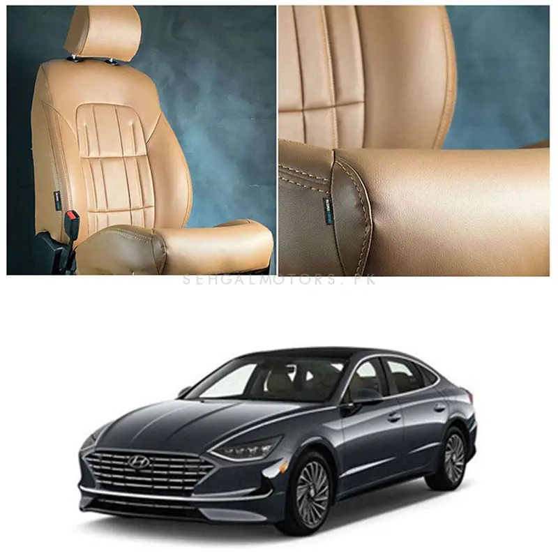 Hyundai Sonata Audi Style Brown Brown Seat Covers 2021 - 2024 1