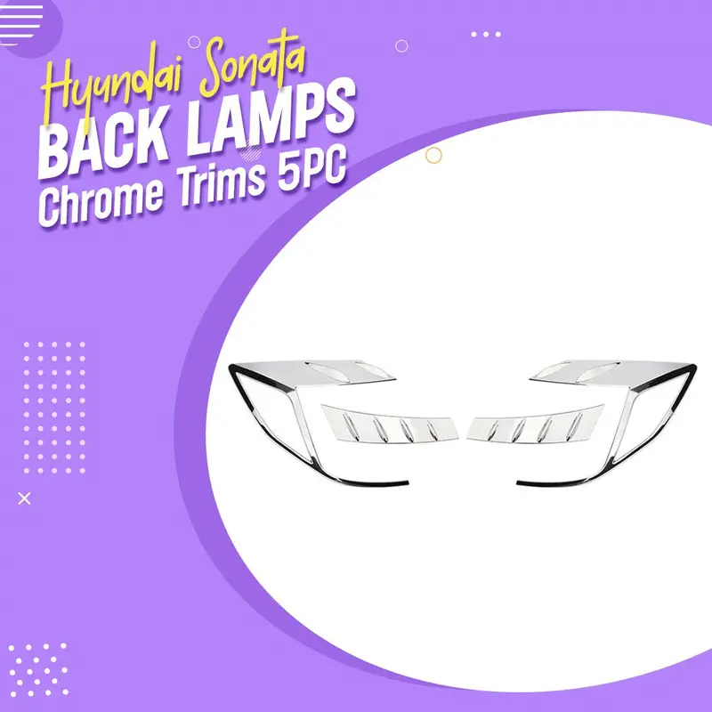 Hyundai Sonata Back Lamps Chrome Trims 5Pc 2021 - 2024 1