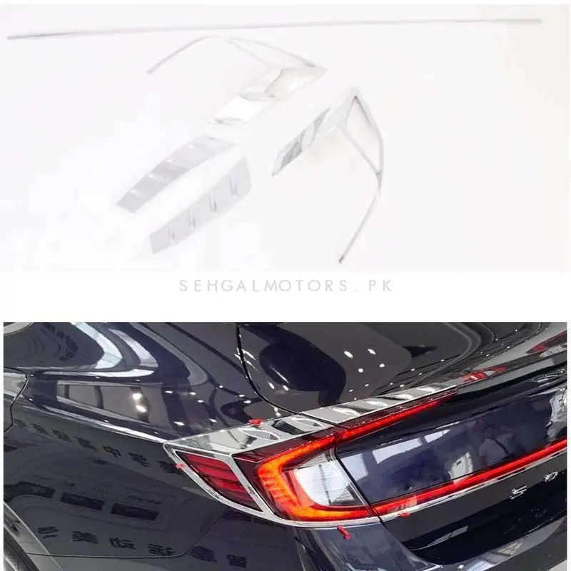 Hyundai Sonata Back Lamps Chrome Trims 5Pc 2021 - 2024 2