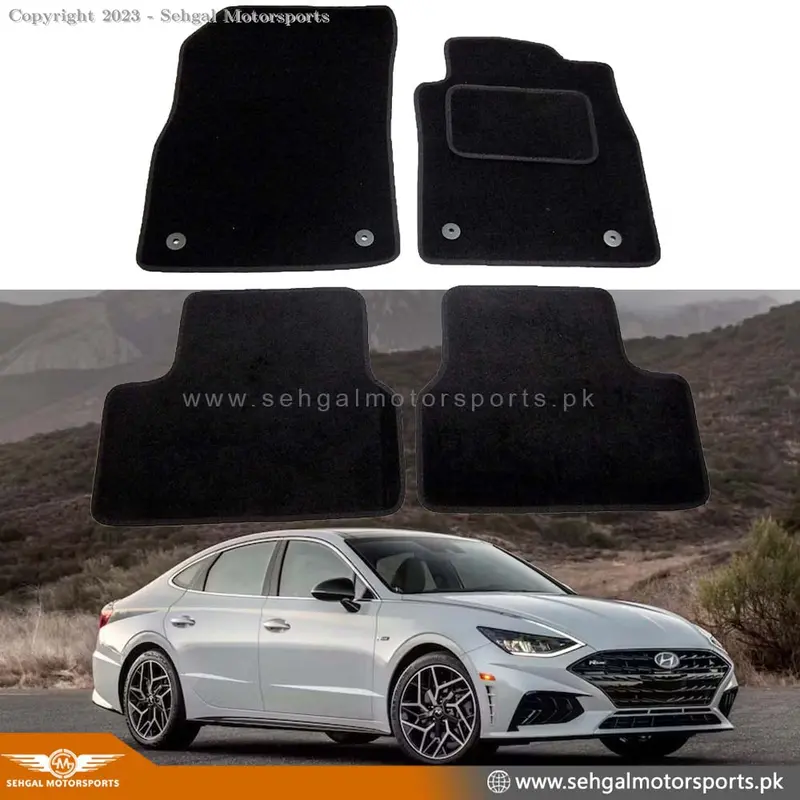 Hyundai Sonata Carpet Floor Mat Special Black 3Pc Model 2021 (Am) 1
