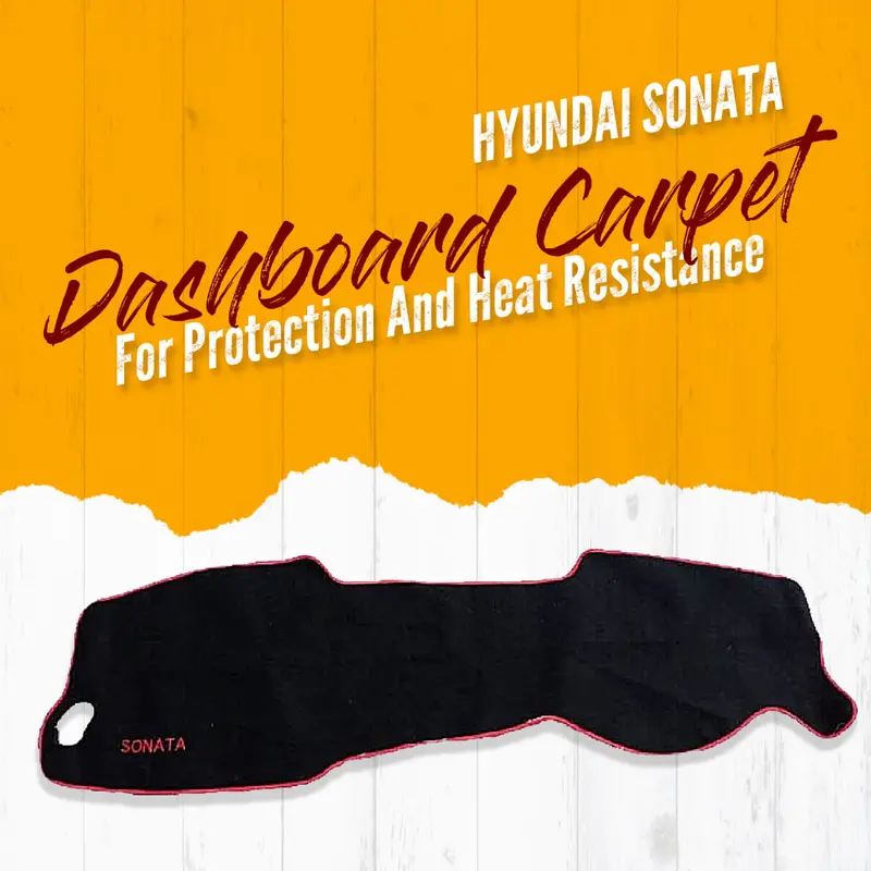 Hyundai Sonata Dashboard Carpet Black 2021 - 2024 - For Protection And Heat Resistance 1