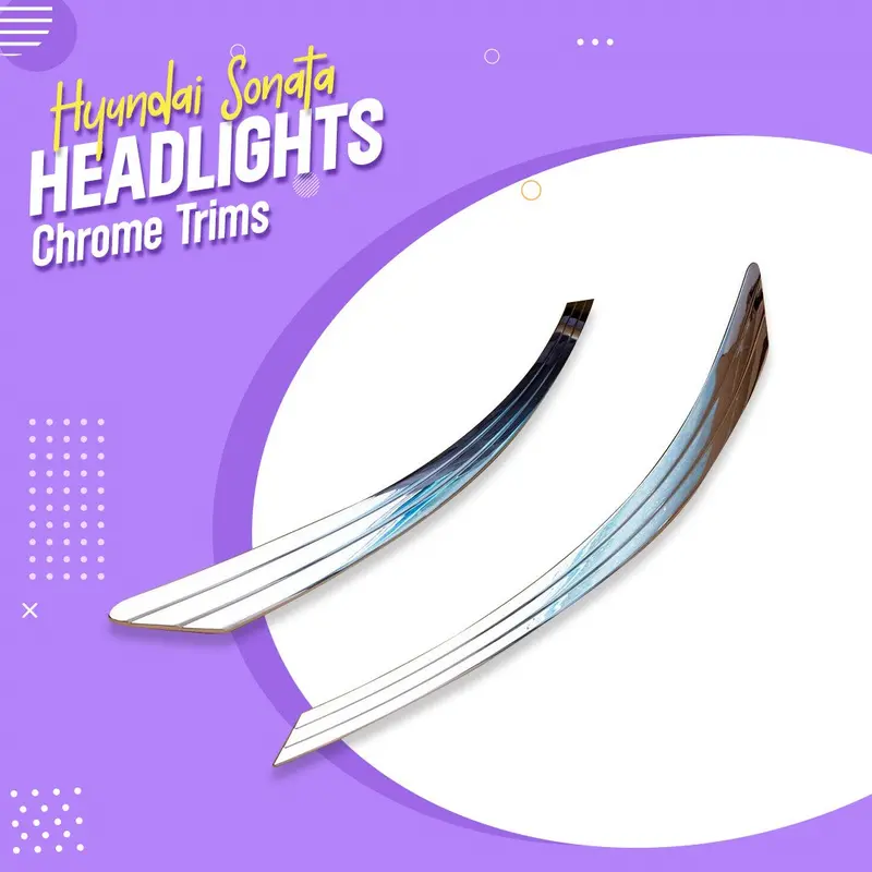 Hyundai Sonata Headlights Chrome Trims 2021 - 2024 1