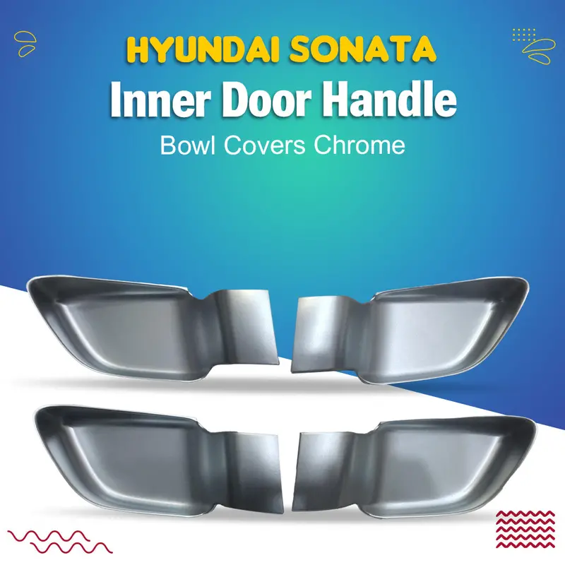 Hyundai Sonata Inner Door Handle Bowl Covers Chrome 2021 - 2024 1