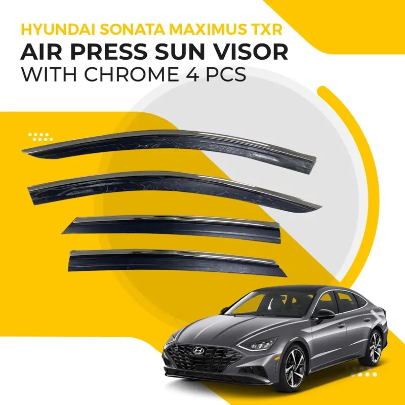 Hyundai Sonata Maximus Txr Air Press Sun Visor With Chrome 4 Pcs 2021 - 2024 1