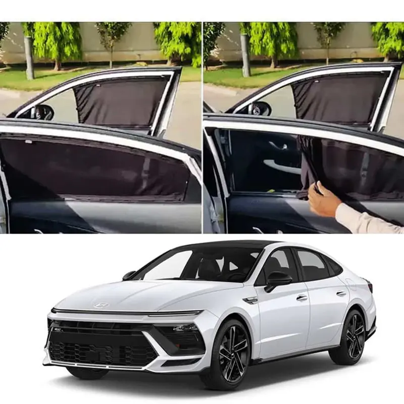 Hyundai Sonata N Line Retractable Curtains 2025 - 2026 - Custom Fit Sunshades 1