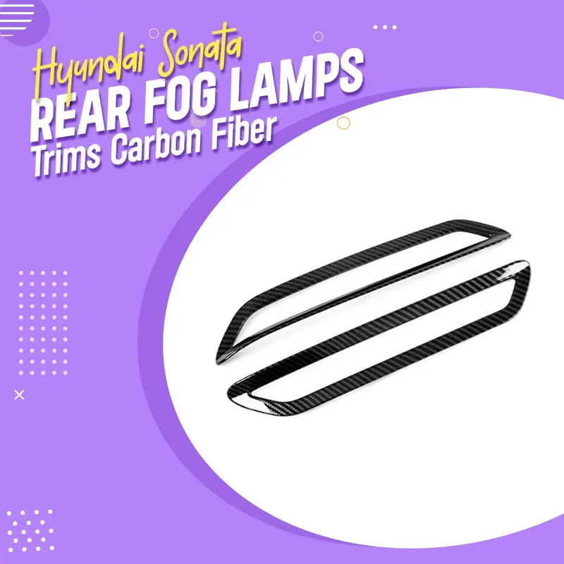 Hyundai Sonata Rear Fog Lamps Trims Carbon Fiber 2021 - 2024 1