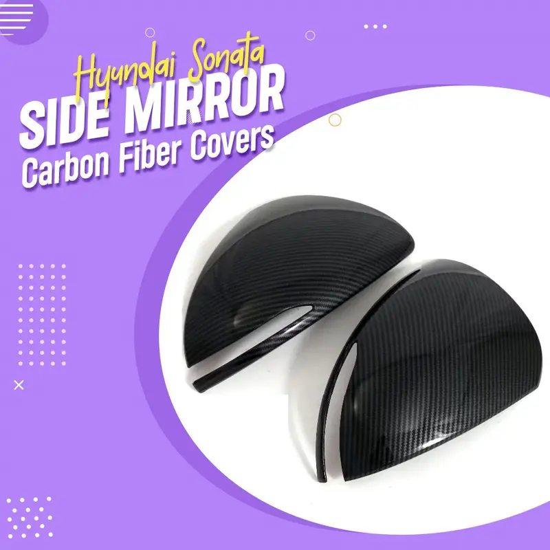 Hyundai Sonata Side Mirror Carbon Fiber Covers 2021 - 2024 1
