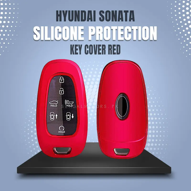 Hyundai Sonata Silicone Protection Key Cover Red 2021 - 2024 1