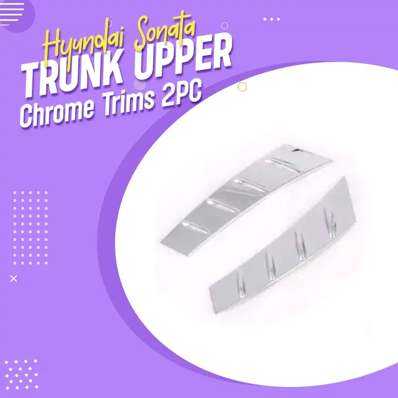 Hyundai Sonata Trunk Upper Chrome Trims 2Pc 2021 - 2024 1