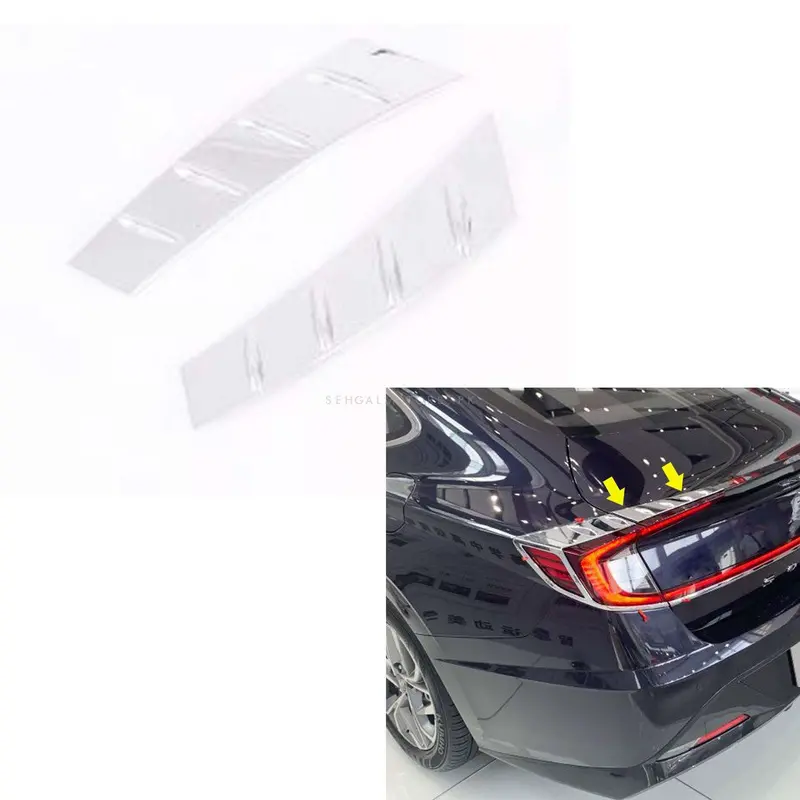 Hyundai Sonata Trunk Upper Chrome Trims 2Pc 2021 - 2024 2